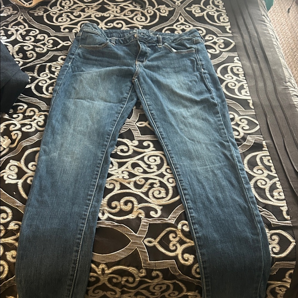 American Eagle Dark and Light Blue Denim Jeans